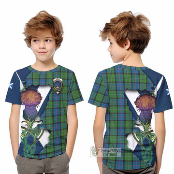 Stirling Tartan Family Crest Kid T-Shirt Scottish Thistle Celtic Inspired - Tartan Vibes Clothing