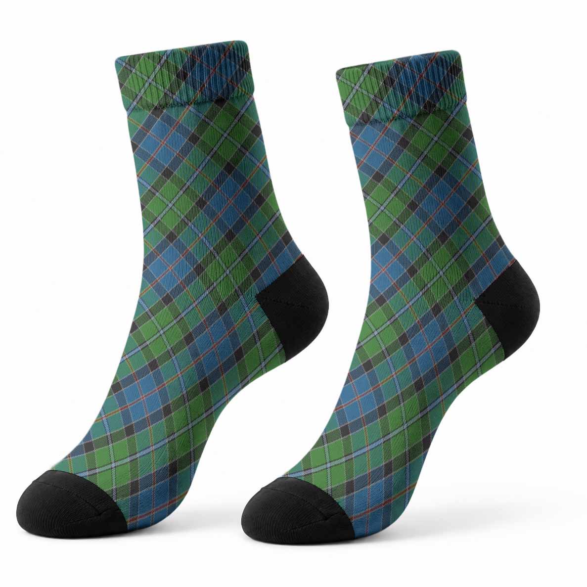 Stirling Tartan Crew Socks Cross Style - Tartan Vibes Clothing