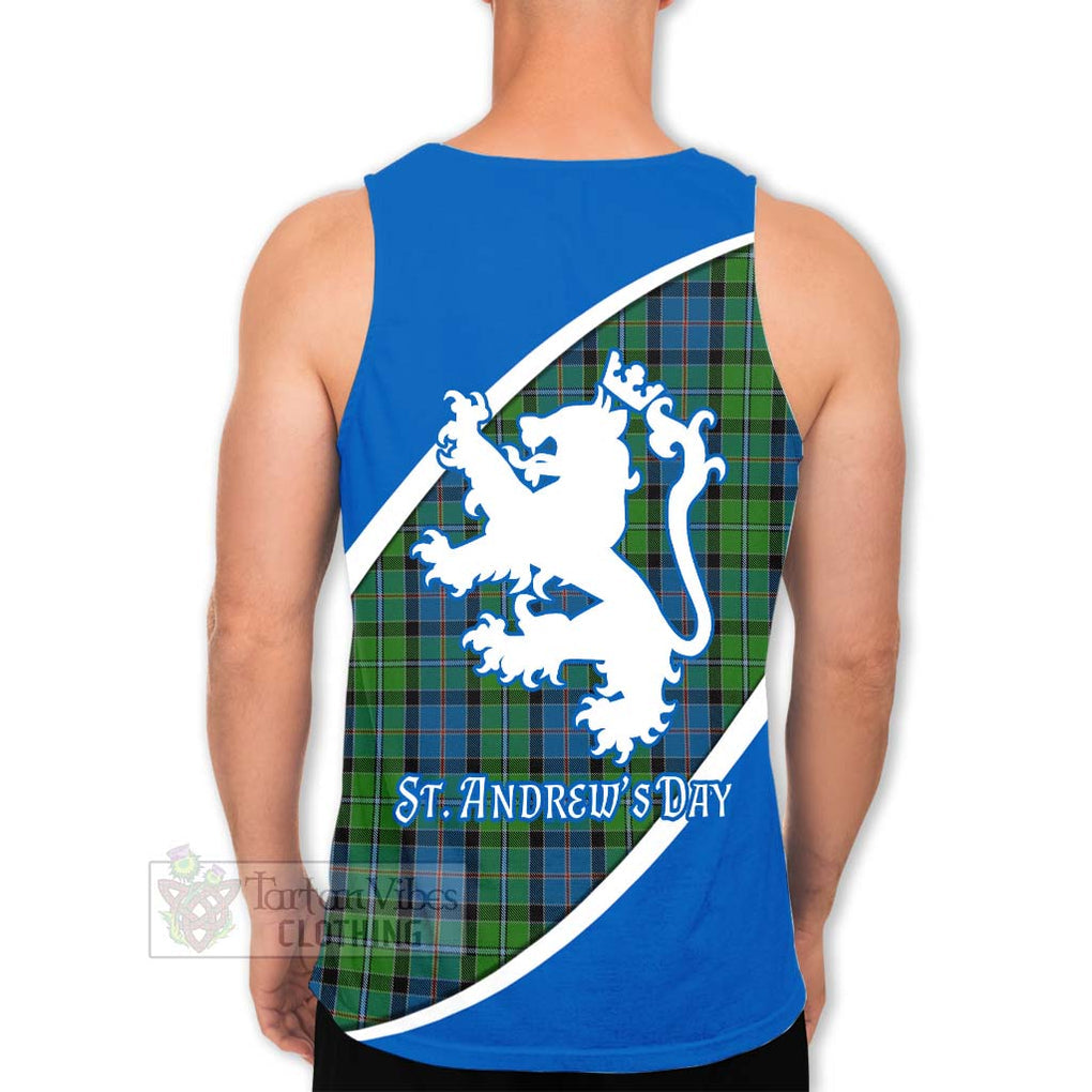 Tartan Vibes Clothing Stirling Family Crest Tartan Men's Tank Top Celebrate Saint Andrew's Day in Style