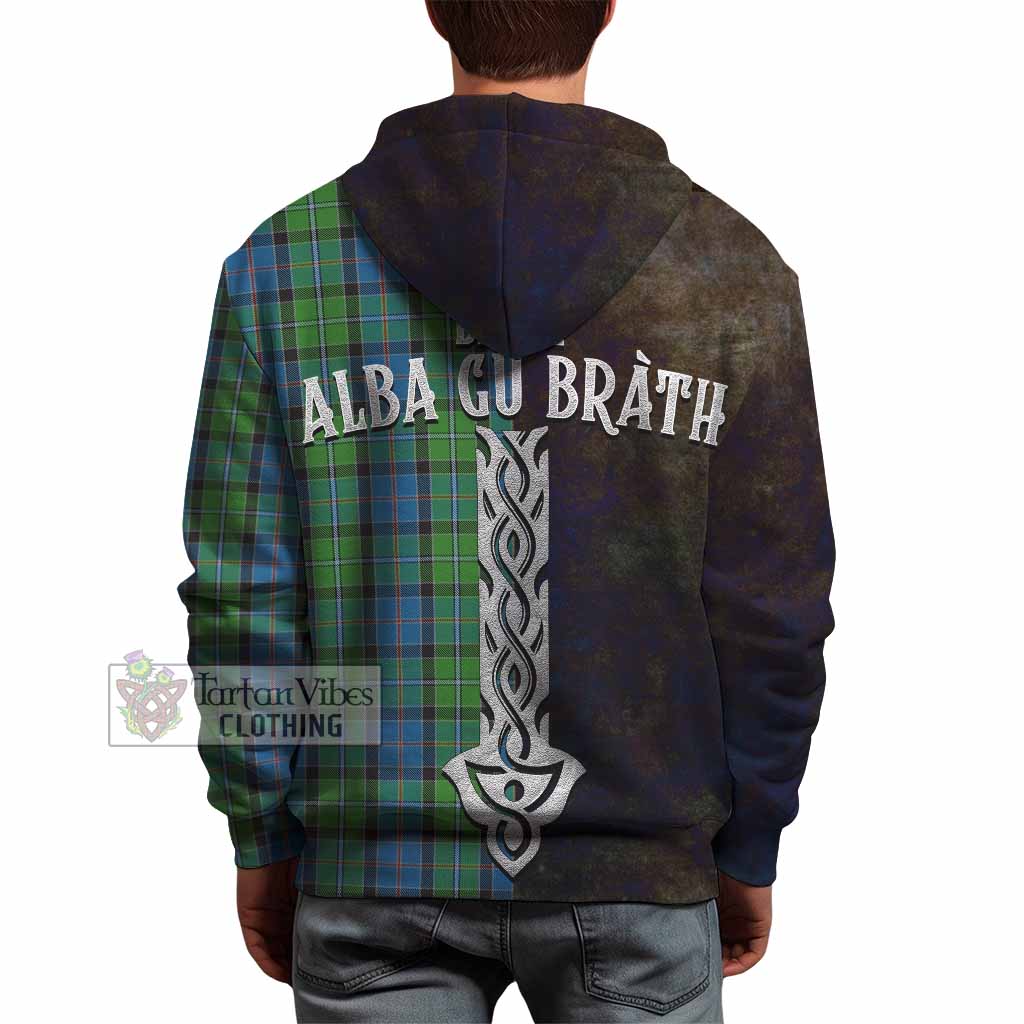 Stirling Tartan Family Crest Hoodie Alba Gu Brath Be Brave Lion Ancient Style - Tartan Vibes Clothing