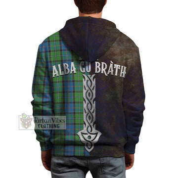 Stirling Tartan Family Crest Hoodie Alba Gu Brath Be Brave Lion Ancient Style - Tartan Vibes Clothing