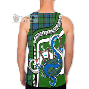 Stirling Tartan Men's Tank Top with Epic Bagpipe Style