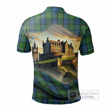 Stirling Tartan Family Crest Polo Shirt with Scottish Ancient Castle Style - Tartan Vibes Clothing