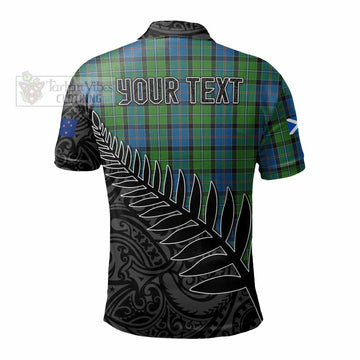 Stirling Crest Tartan Polo Shirt with New Zealand Silver Fern Half Style