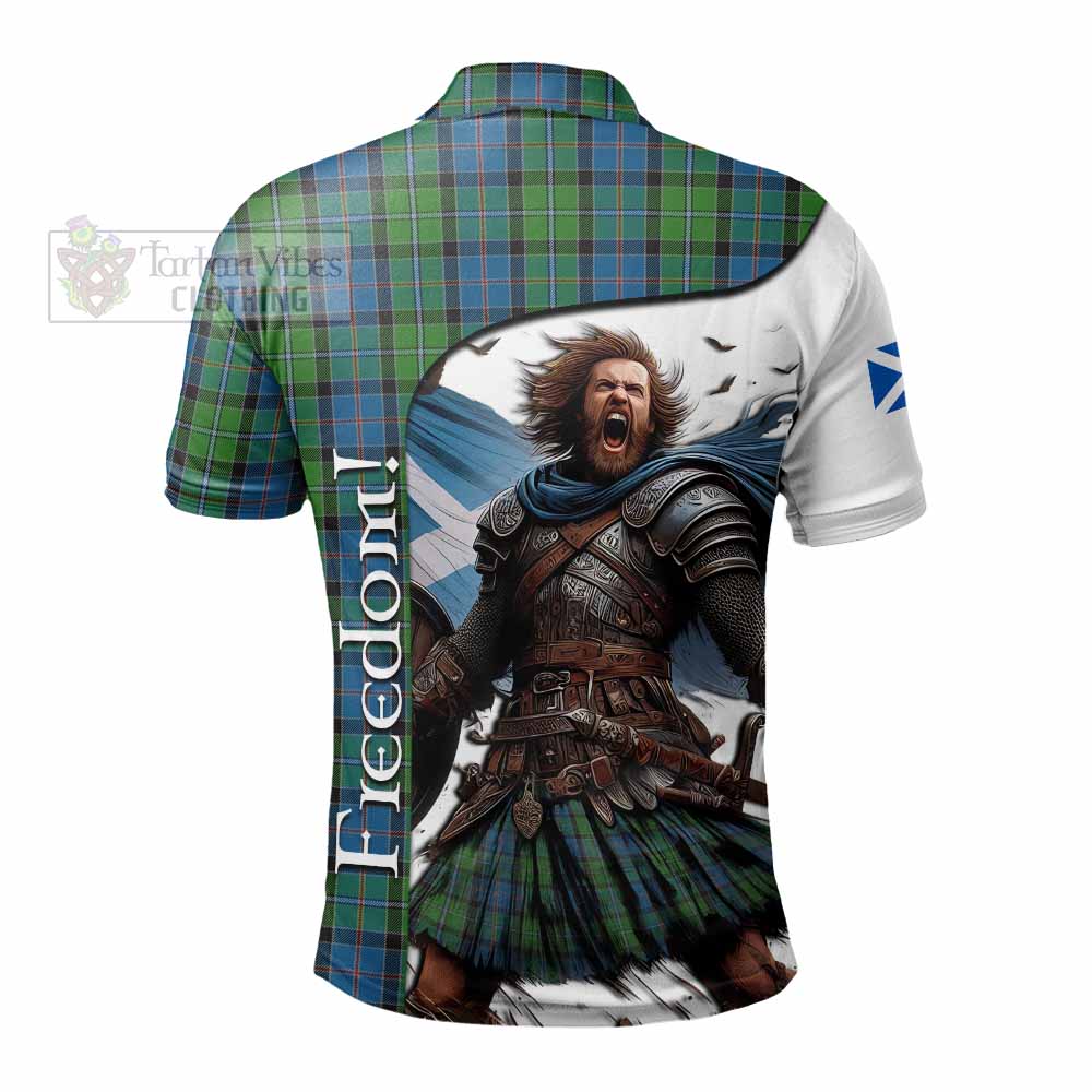 Tartan Vibes Clothing Stirling Crest Tartan Polo Shirt Inspired by the Freedom of Scottish Warrior