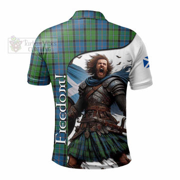 Stirling Crest Tartan Polo Shirt Inspired by the Freedom of Scottish Warrior