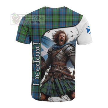 Stirling Crest Tartan Cotton T-shirt Inspired by the Freedom of Scottish Warrior