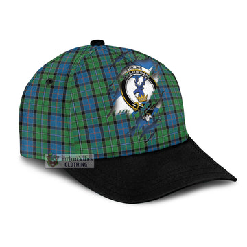 Stirling Tartan Classic Cap with Family Crest In Me Style