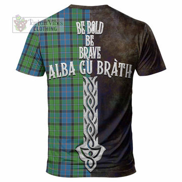 Stirling Tartan Family Crest T-Shirt Alba Gu Brath Be Brave Lion Ancient Style - Tartan Vibes Clothing