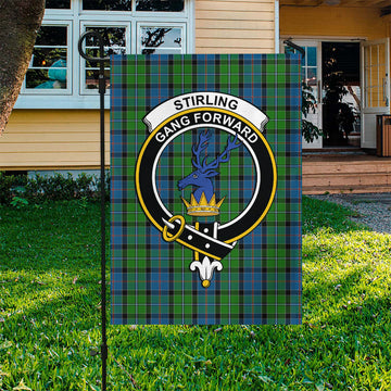 Stirling Tartan Flag with Family Crest