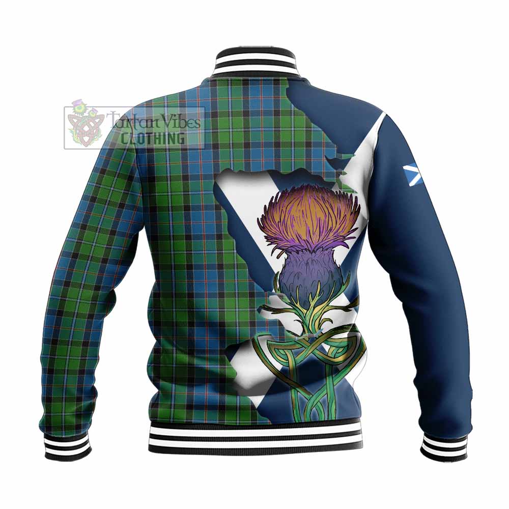 Stirling Tartan Family Crest Baseball Jacket Scottish Thistle Celtic Inspired - Tartan Vibes Clothing