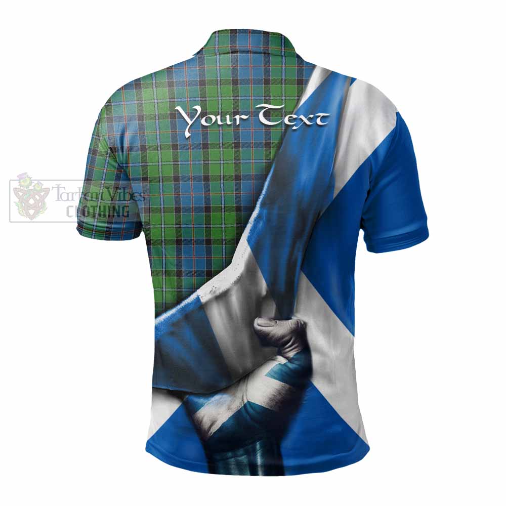 Tartan Vibes Clothing Stirling Tartan Polo Shirt with Family Crest Scotland Patriotic Style