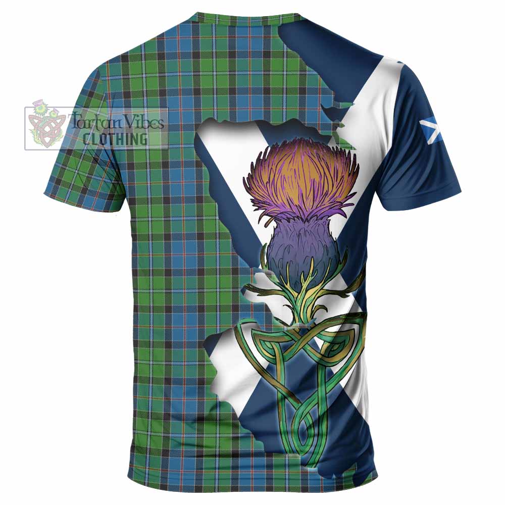 Stirling Tartan Family Crest T-Shirt Scottish Thistle Celtic Inspired - Tartan Vibes Clothing