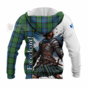 Stirling Crest Tartan Knitted Hoodie Inspired by the Freedom of Scottish Warrior