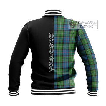 Stirling Tartan Baseball Jacket with Family Crest and Half Of Me Style - Tartan Vibes Clothing