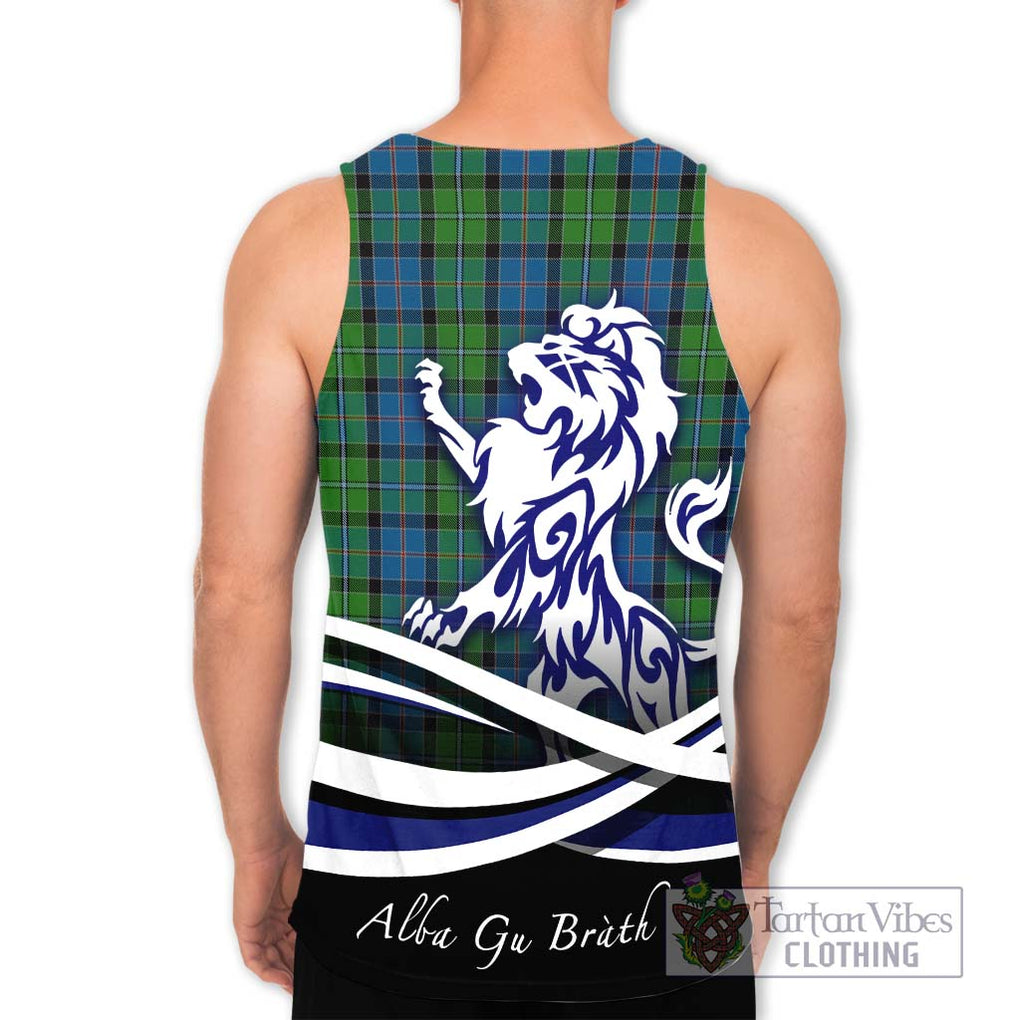 Stirling Tartan Men's Tank Top with Alba Gu Brath Regal Lion Emblem - Tartanvibesclothing Shop