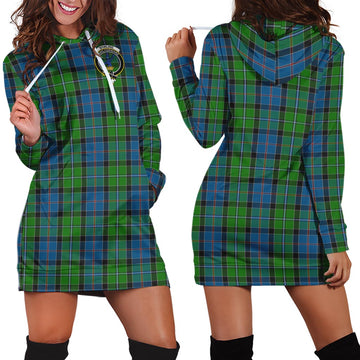 Stirling Tartan Hoodie Dress with Family Crest