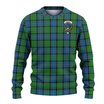 Stirling Tartan Knitted Sweater with Family Crest