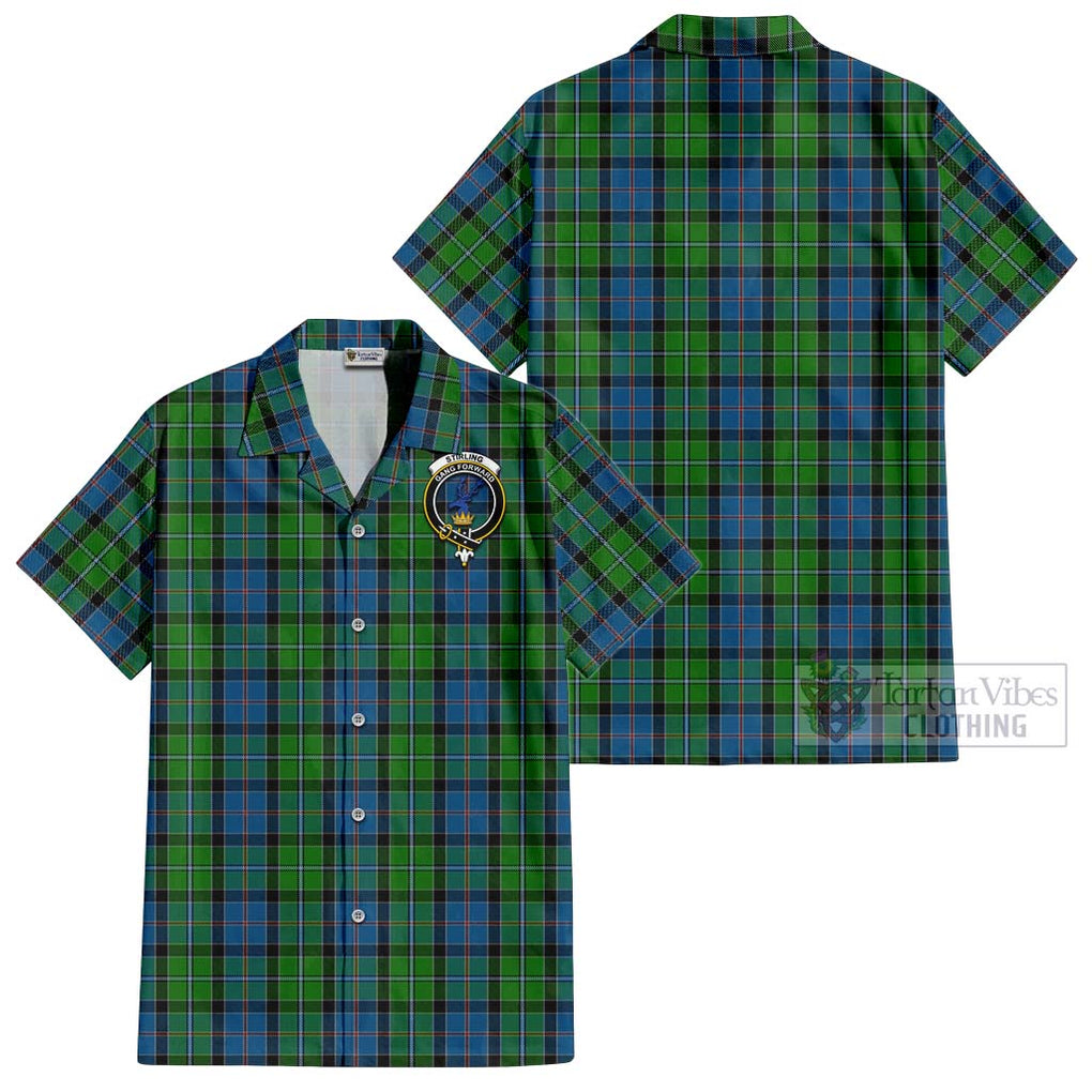 Stirling Tartan Cotton Hawaiian Shirt with Family Crest Kid - Tartan Vibes Clothing