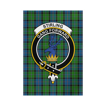Stirling Tartan Garden Flag with Family Crest - Tartan Vibes Clothing