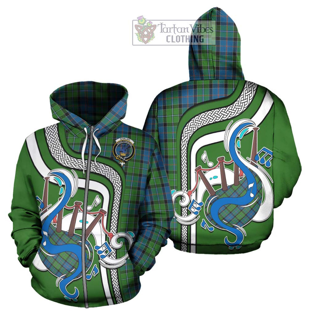 Stirling Tartan Hoodie with Epic Bagpipe Style - Tartanvibesclothing Shop