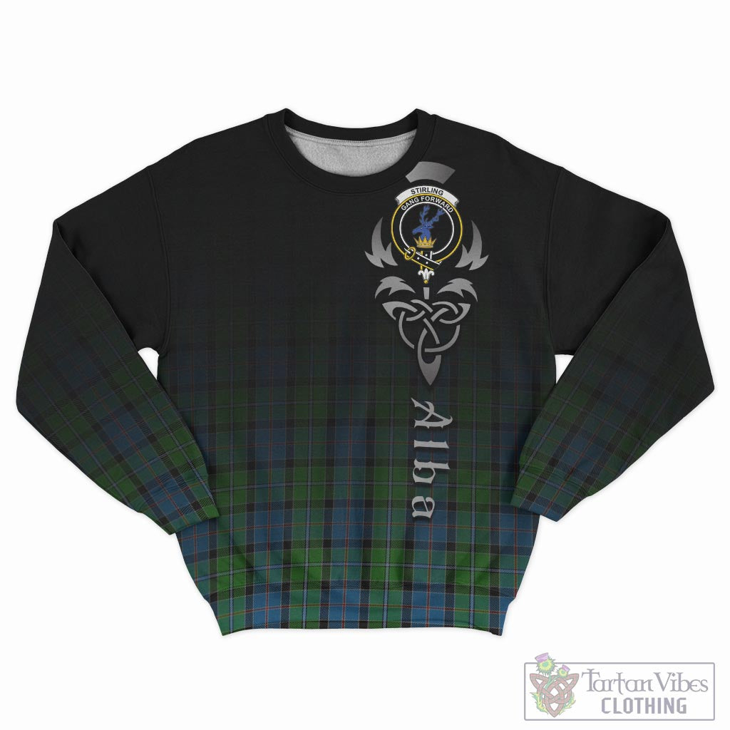 Tartan Vibes Clothing Stirling Tartan Sweatshirt Featuring Alba Gu Brath Family Crest Celtic Inspired