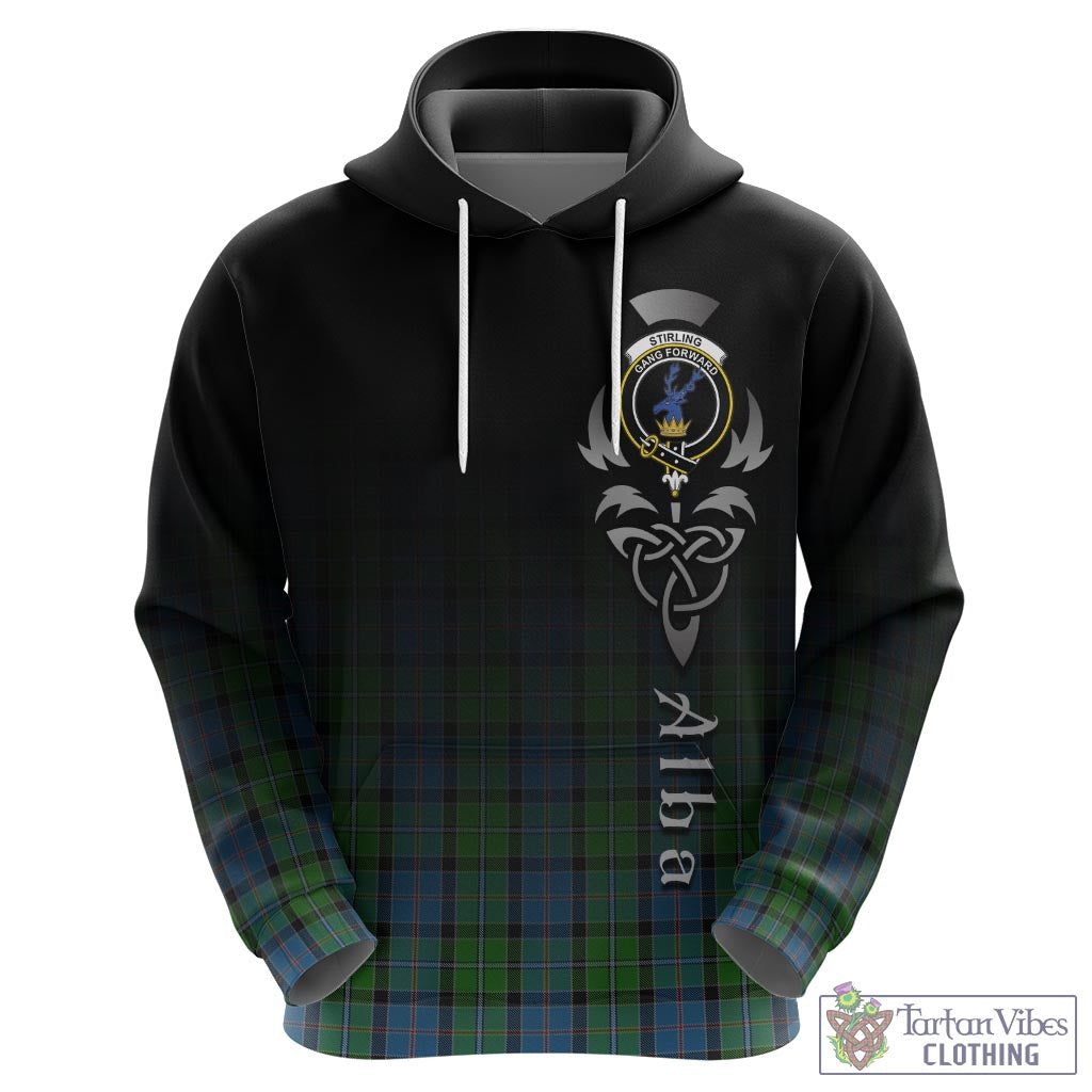 Tartan Vibes Clothing Stirling Tartan Hoodie Featuring Alba Gu Brath Family Crest Celtic Inspired