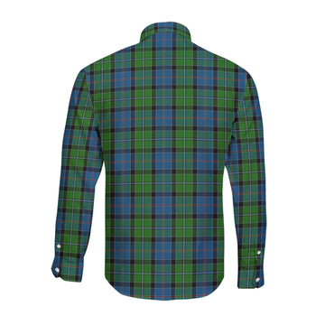 Stirling Tartan Long Sleeve Button Up Shirt with Family Crest