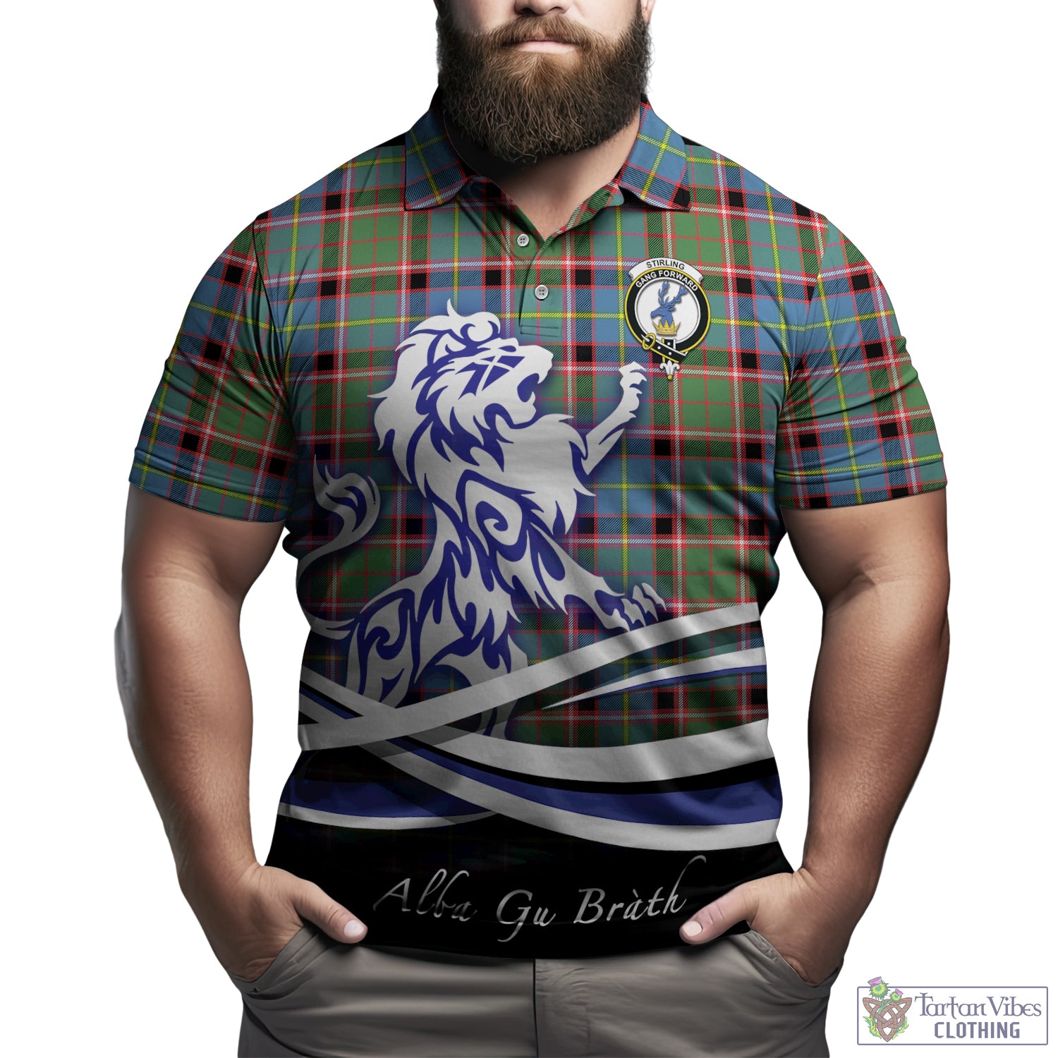 stirling-bannockburn-tartan-polo-shirt-with-alba-gu-brath-regal-lion-emblem