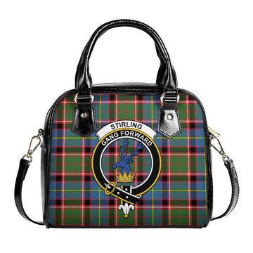 Stirling Bannockburn Tartan Shoulder Handbags with Family Crest