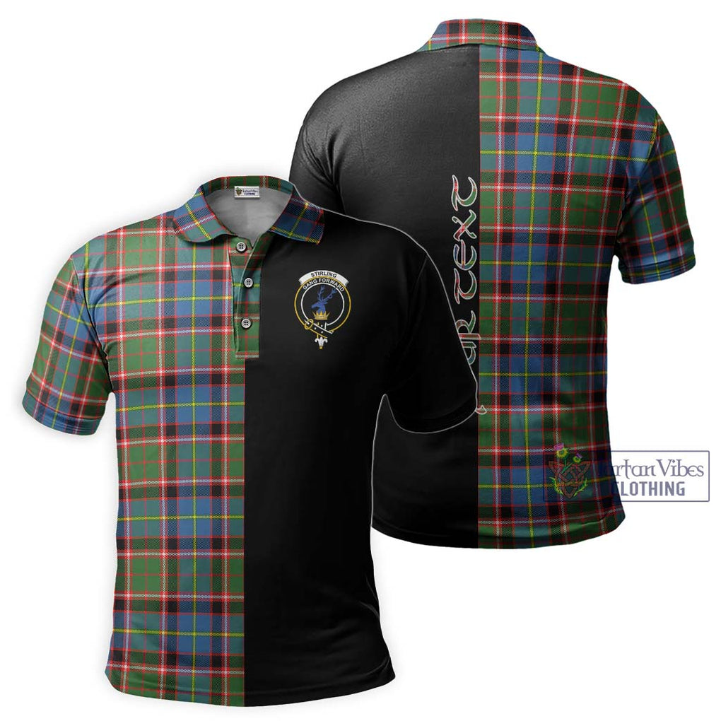 Stirling Bannockburn Tartan Polo Shirt with Family Crest and Half Of Me Style Kid - Tartanvibesclothing Shop