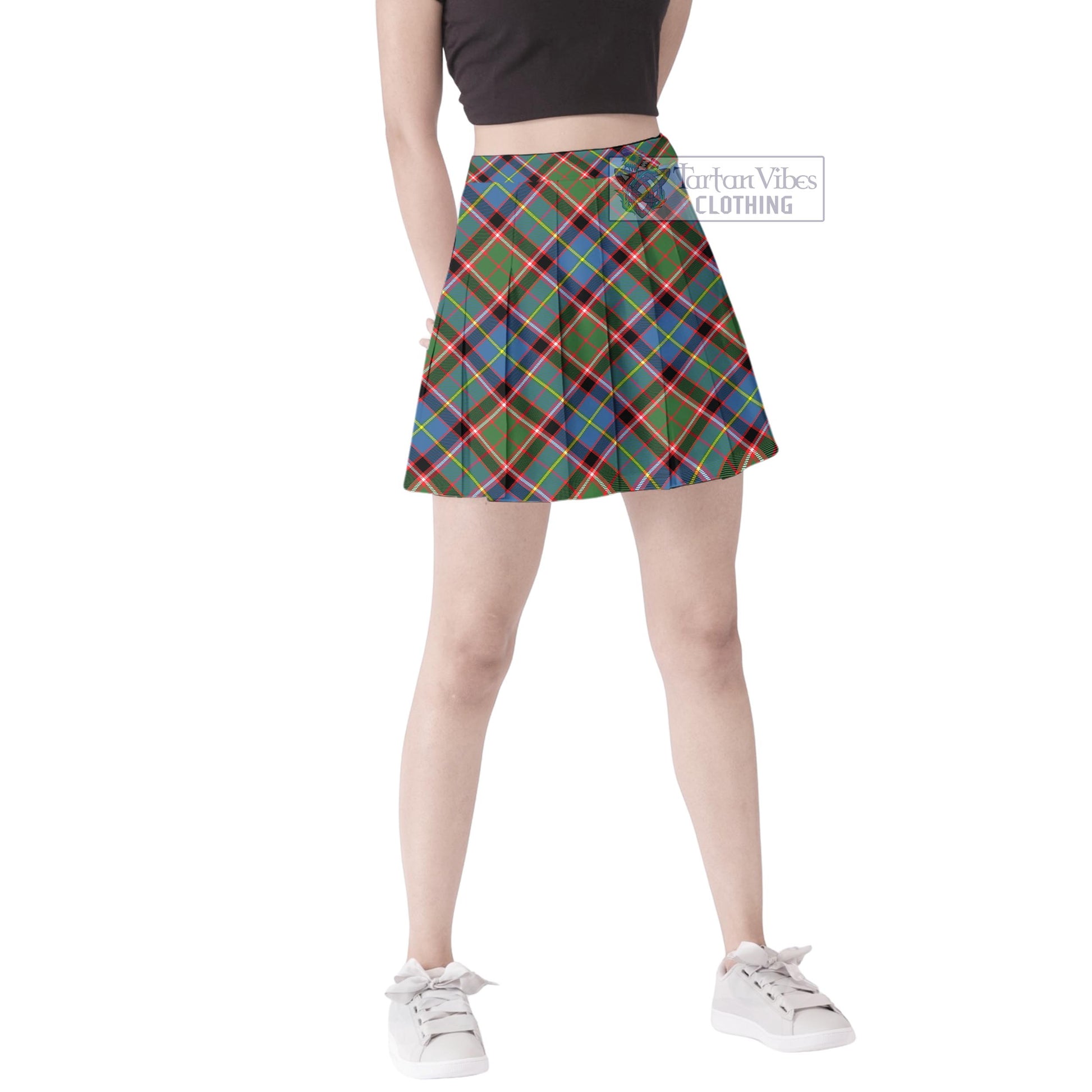 Tartan Vibes Clothing Stirling Bannockburn Tartan Women's Plated Mini Skirt