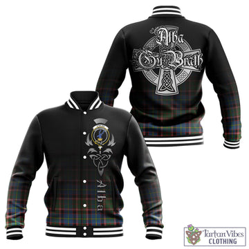 Stirling Bannockburn Tartan Baseball Jacket Featuring Alba Gu Brath Family Crest Celtic Inspired