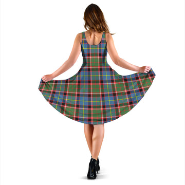 Stirling Bannockburn Tartan Sleeveless Midi Womens Dress