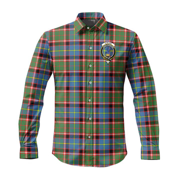 Stirling Bannockburn Tartan Long Sleeve Button Up Shirt with Family Crest