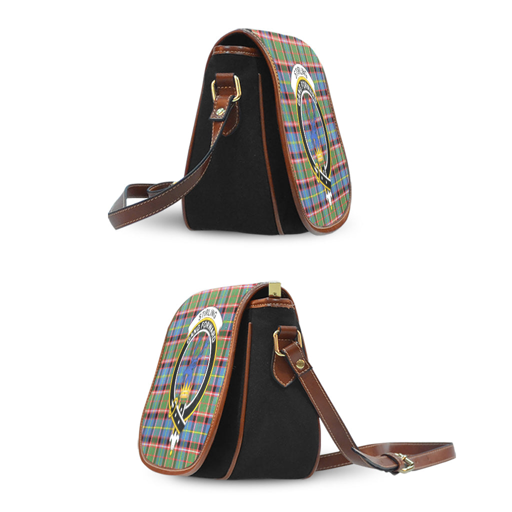 Stirling Bannockburn Tartan Saddle Bag with Family Crest - Tartan Vibes Clothing