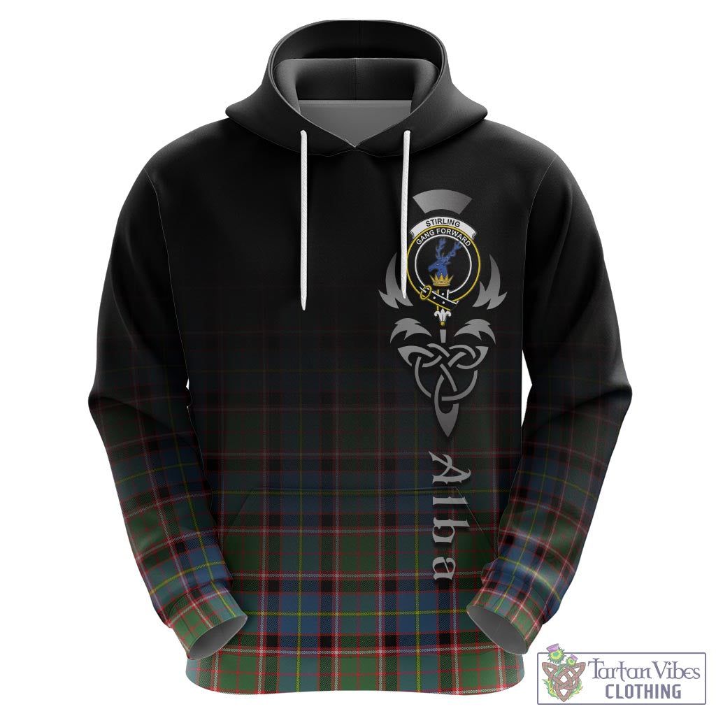 Tartan Vibes Clothing Stirling Bannockburn Tartan Hoodie Featuring Alba Gu Brath Family Crest Celtic Inspired