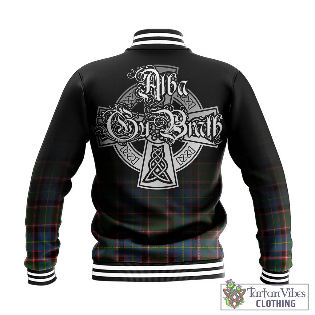 Tartan Vibes Clothing Stirling Bannockburn Tartan Baseball Jacket Featuring Alba Gu Brath Family Crest Celtic Inspired