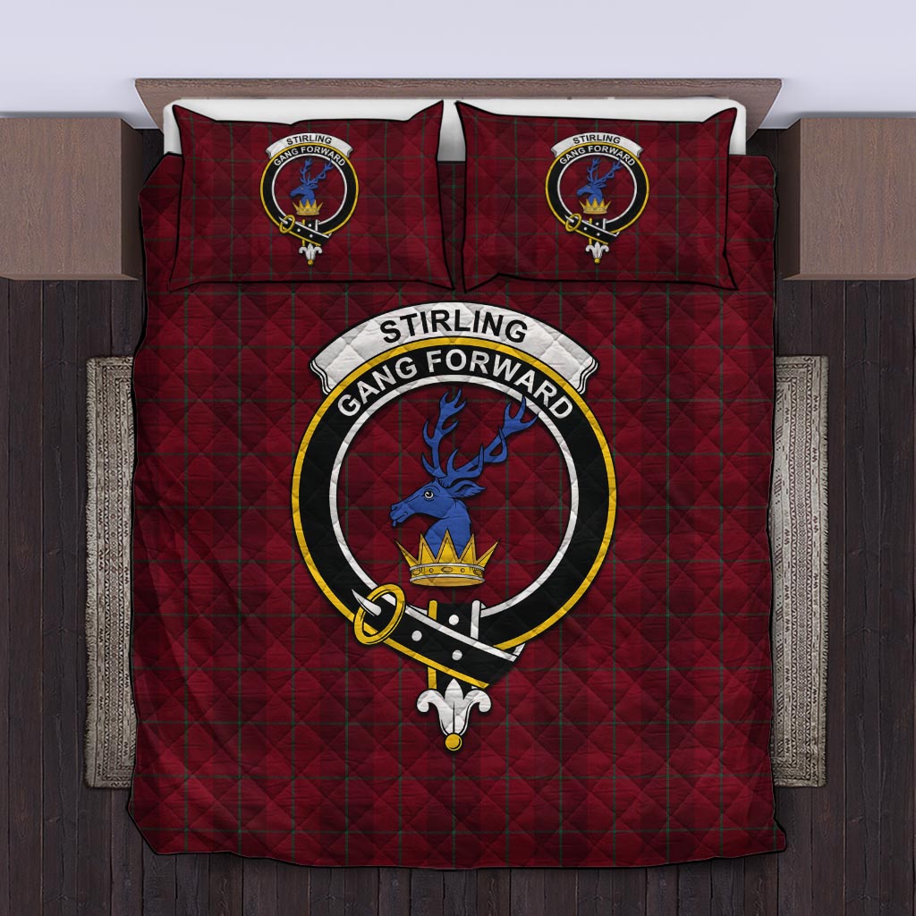 Stirling of Keir Tartan Quilt Bed Set with Family Crest Twin - Tartan Vibes Clothing