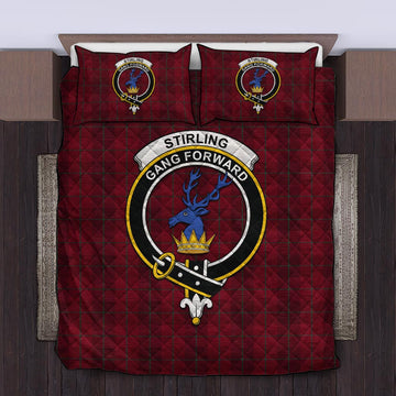 Stirling of Keir Tartan Quilt Bed Set with Family Crest