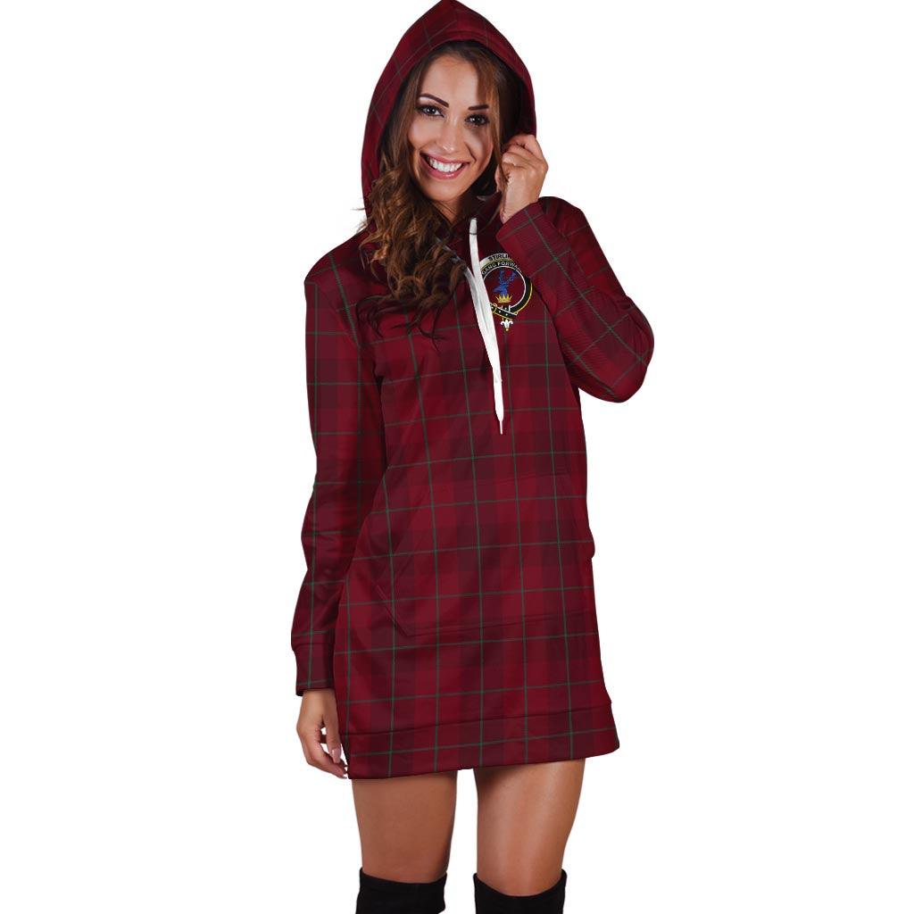 Stirling of Keir Tartan Hoodie Dress with Family Crest - Tartan Vibes Clothing