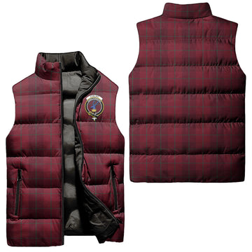 Stirling of Keir Tartan Sleeveless Puffer Jacket with Family Crest