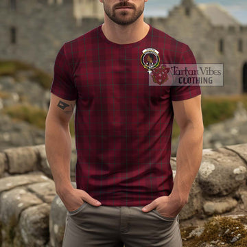 Stirling of Keir Tartan Cotton T-Shirt with Family Crest
