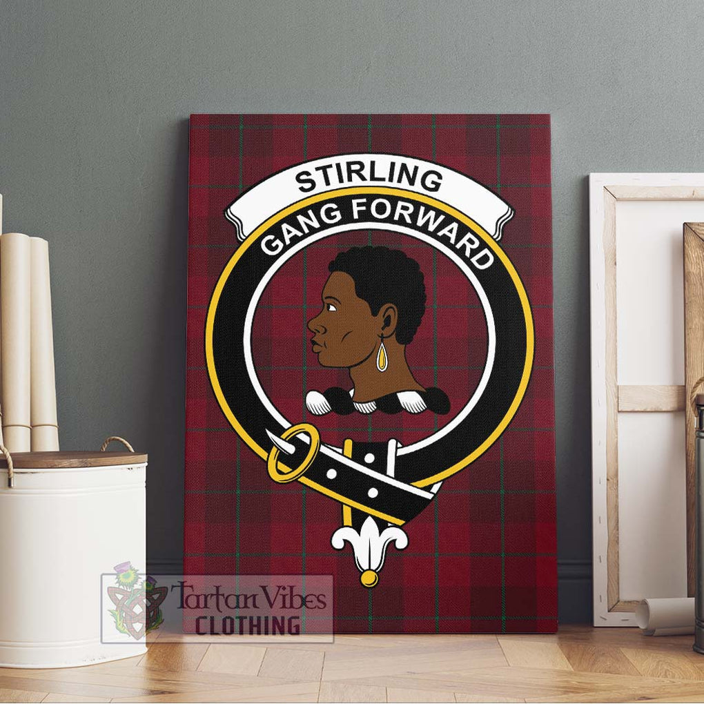 Stirling of Keir Tartan Canvas Print Wall Art with Family Crest Without Frame - Tartan Vibes Clothing