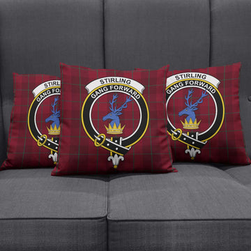 Stirling of Keir Tartan Pillow Cover with Family Crest