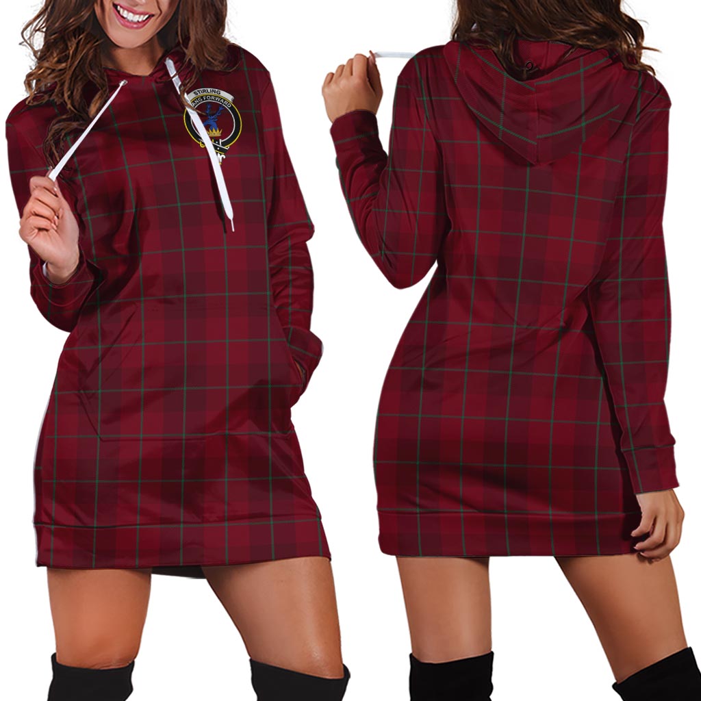 Stirling of Keir Tartan Hoodie Dress with Family Crest - Tartan Vibes Clothing