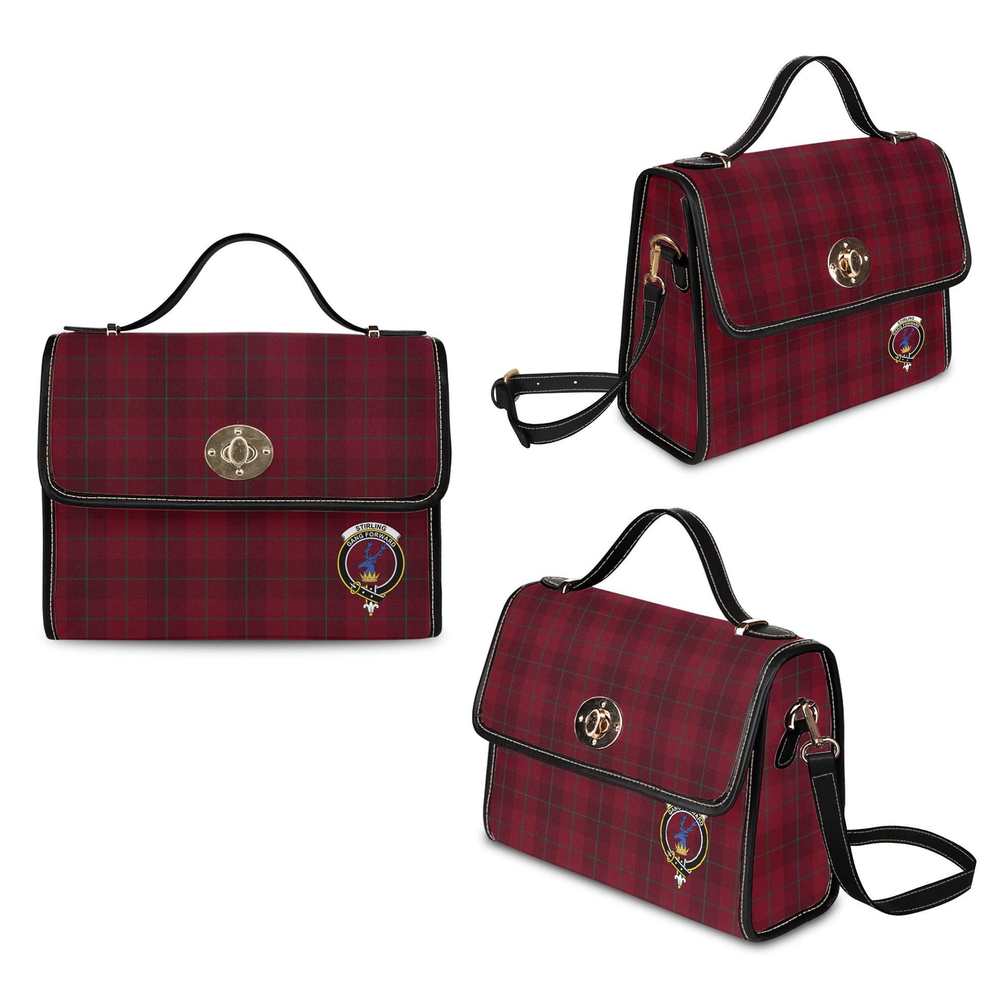 stirling-of-keir-tartan-leather-strap-waterproof-canvas-bag-with-family-crest