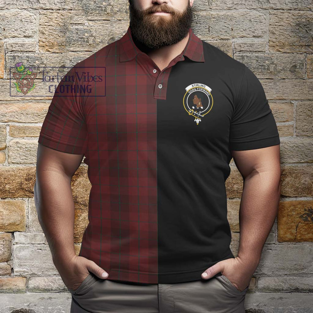 Stirling of Keir Tartan Polo Shirt with Family Crest and Half Of Me Style - Tartanvibesclothing Shop