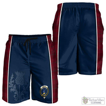 Stirling of Keir Tartan Men's Shorts with Family Crest and Scottish Thistle Vibes Sport Style