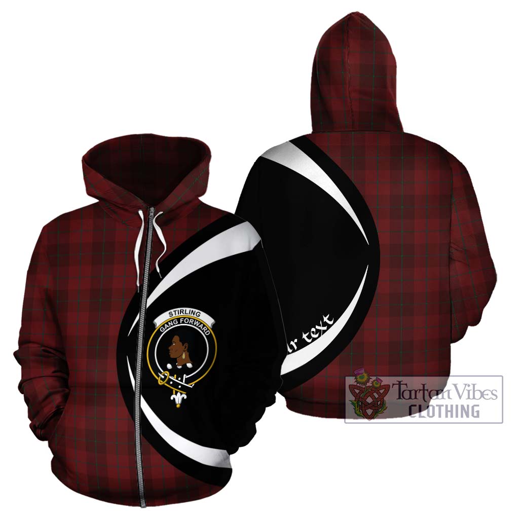 Stirling of Keir Tartan Hoodie with Family Crest Circle Style - Tartan Vibes Clothing